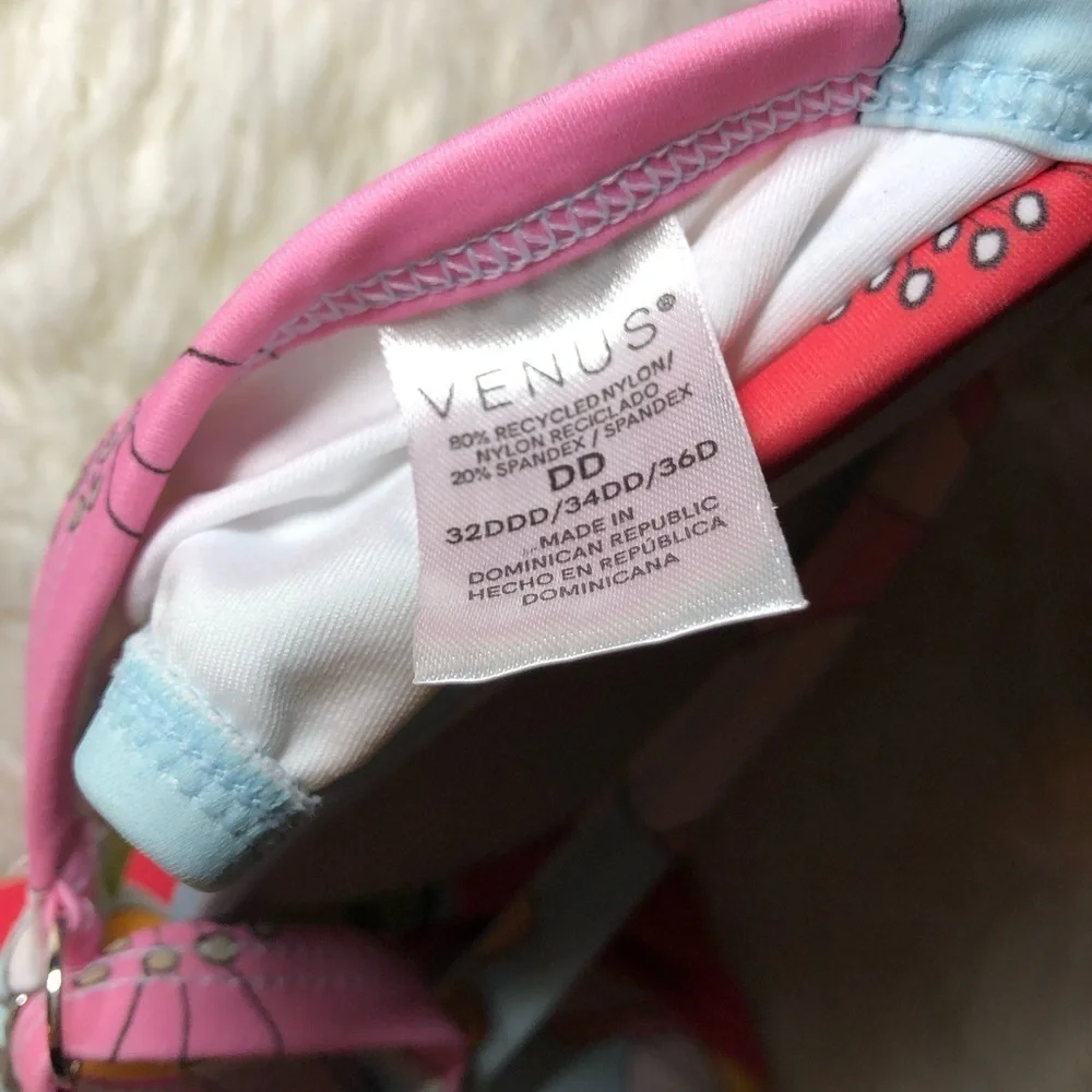 VENUS Pink and Red Bikini Swimwear DD top